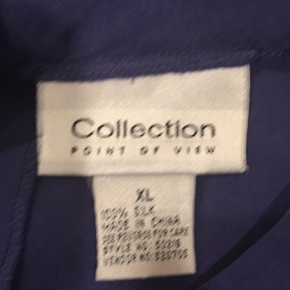 Point of View Collection 100% silk blouse - Picture 3 of 8